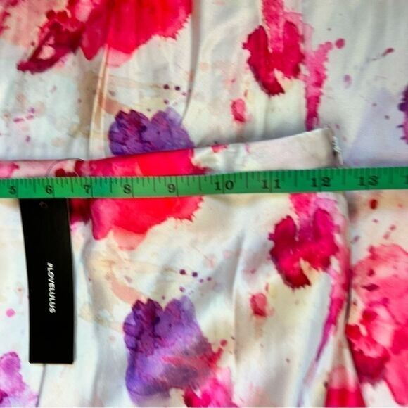 Lulus Satin Pink/Purple Splatter Skirt Size XS/Small NWT - Picture 5 of 8